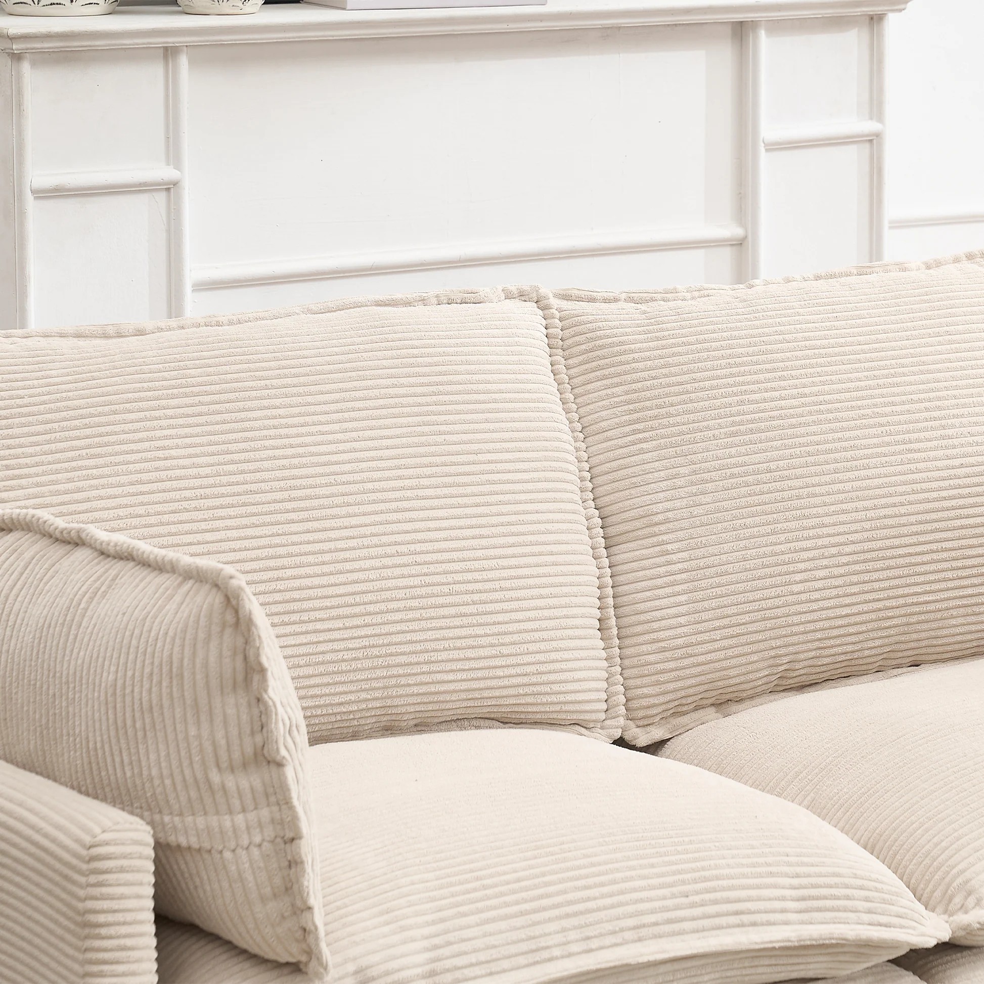 [VIDEO provided][New] Modular Sofa , Velvet Large U-Shaped Couch Comfy Upholstered 2-Seat Sofa ,2 Lumbar Pillow, Deep Seat Couch for Living Room W2705P26848063888873993219122