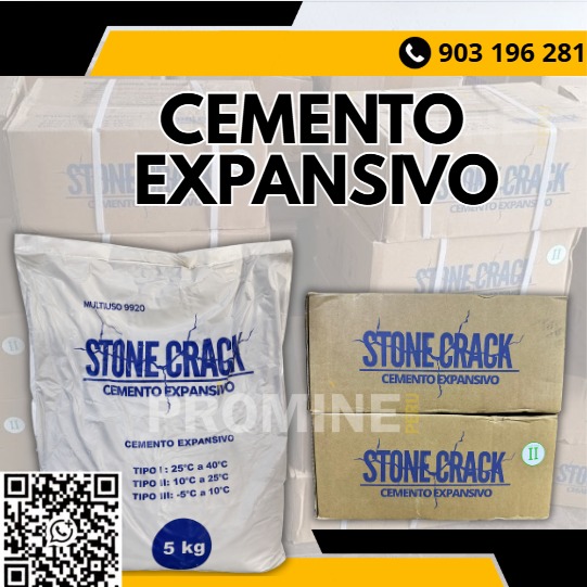 Venta de cemento expansivo para corte de roca