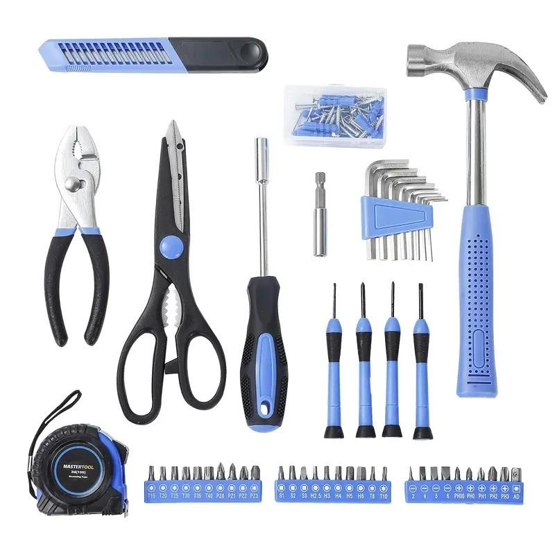 Juego de caja de herramientas con kit de hardware doméstico para reparaciones eléctricas y almacenamiento en automóvil64517341403010122