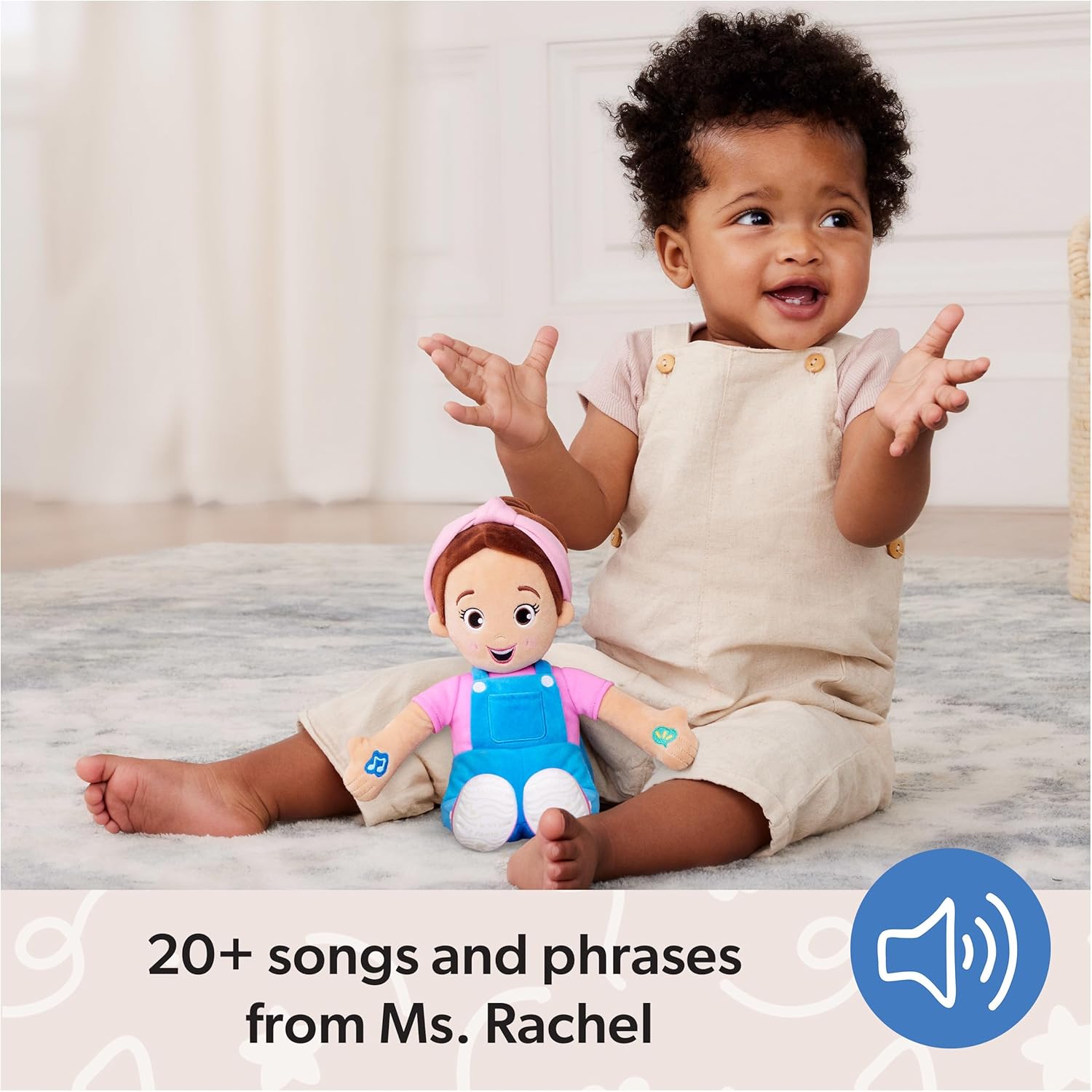 Muñeca Ms. Rachel Habla y Canta de 16 pulgadas, juguete interactivo con 4 canciones y más de 16 frases, juguetes para niños y niñas de 6 meses a 3+ años (caja abierta)63678495253761124