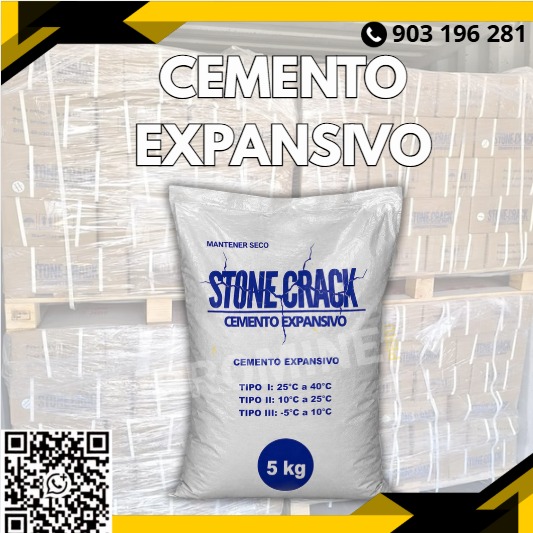 Servicio de demolición química sin explosivos para roca
