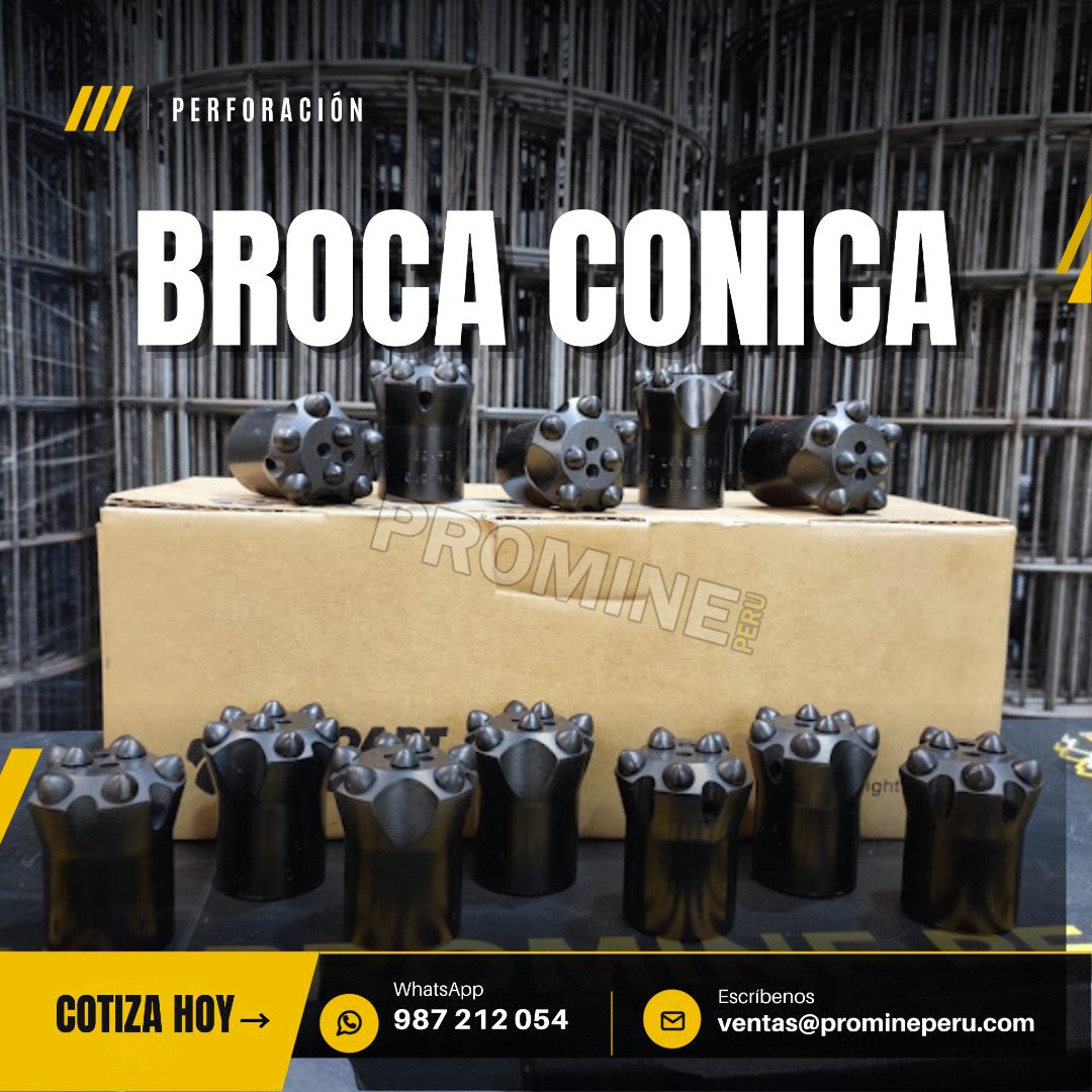 Servicio de perforación industrial con brocas cónicas