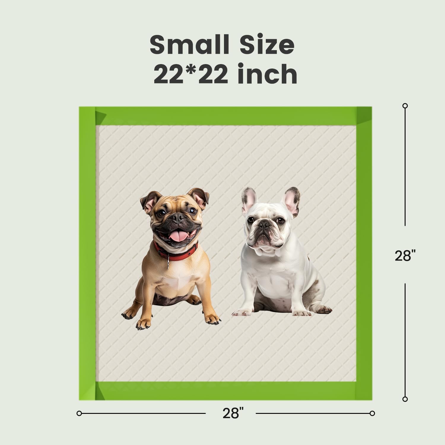 Thicker ECO Green Small Disposable Puppy Training Pads Super Absorbent Full Edge-Wrapping Pad for Dogs, Puppies, Doggies, Cats64541116627331124