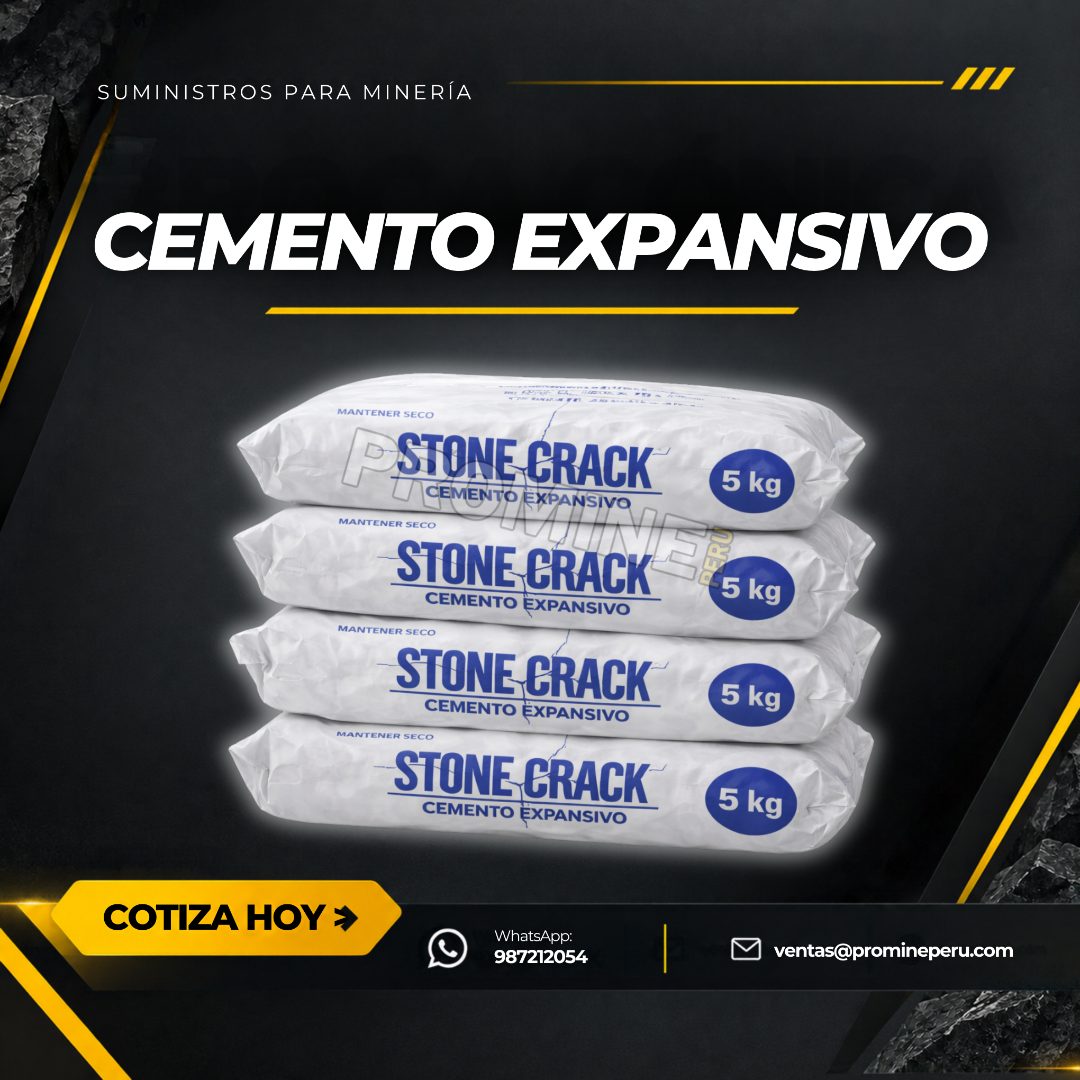 Servicio de suministro de cemento expansivo para minería