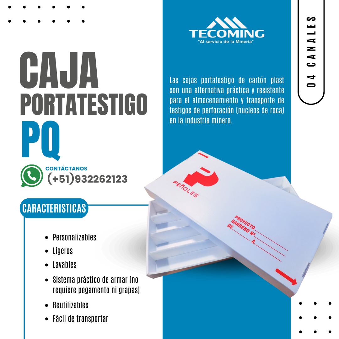 CAJA CARTÓN PLAST PQ PARA PROTEGER Y TRANSPORTAR TESTIGOS