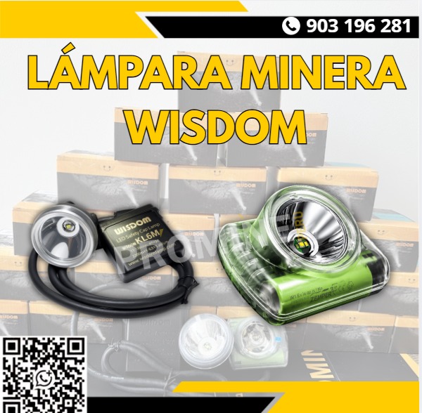 Servicio de venta de lámparas mineras con envío nacional