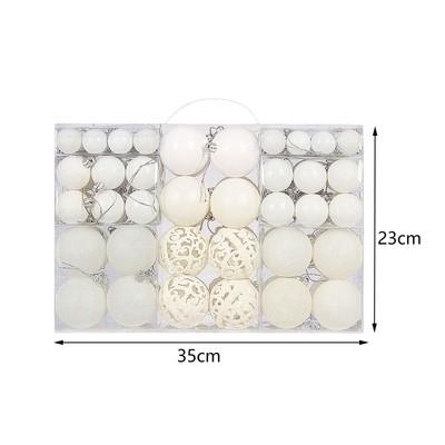100Pcs Christmas Balls Decorations, Christmas Tree white64552311720961122