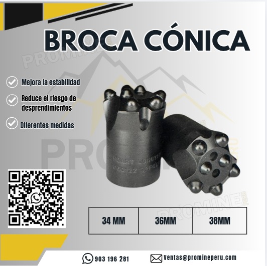 Servicio Profesional de Brocas Cónicas para Minería
