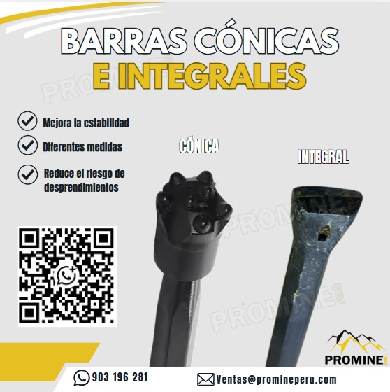 Conical Bars and Integral Drill Bits Service for Mining