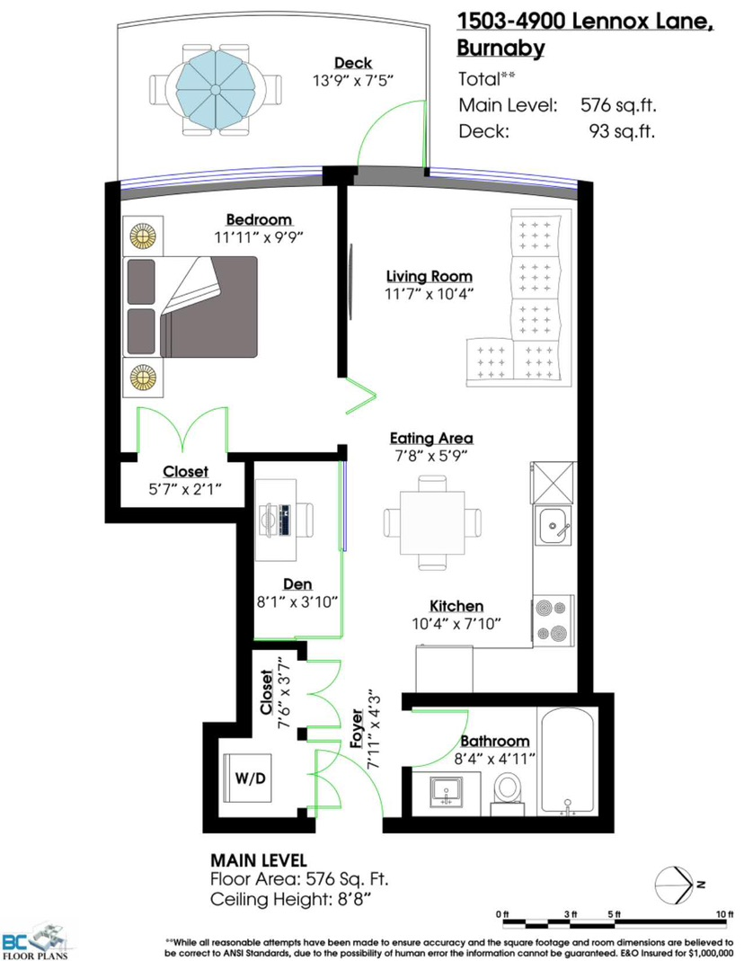 【Metrotown, Burnaby】1 Bedroom + Den Condo63280165351169122