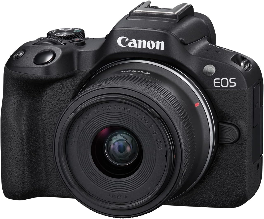 Canon EOS R50 Mirrorless Camera RF-S18-45mm F4.5-6.3 is STM Lens Kit, 24.2 Megapixel CMOS (APS-C) Sensor, 4K Video, Hybrid Camera, Photo and Video, Vlogging, Content Creator, RF Mount, Black63048849767171120