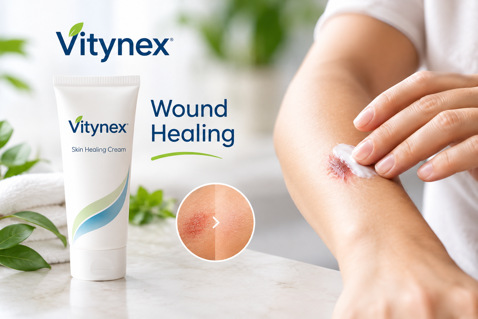 Proporcionar el servicio de crema curativa para la piel Vitynex
