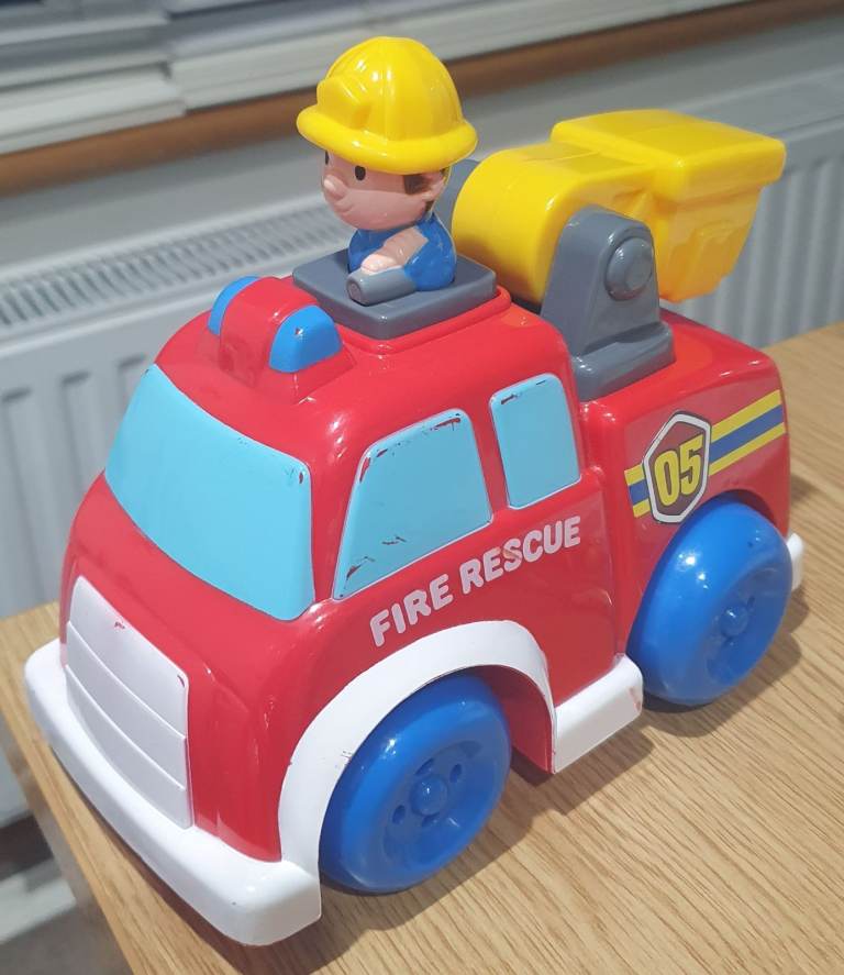 Red Fire Rescue Toy Truck with Figure
