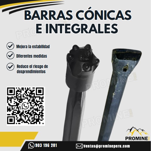 Proporcionamos Barras Cónicas Integrales para Minería con Asesoría