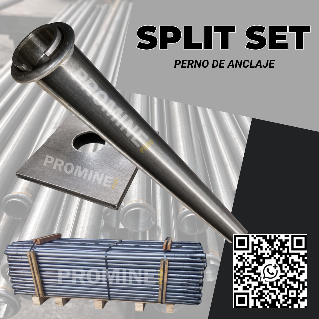 SPLIT SET / PERNO DE ANCLAJE / MINERIA PERUANA