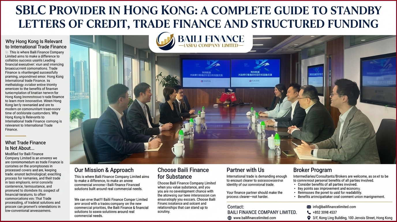 Provide Expert Trade Finance and SBLC Consultancy Services