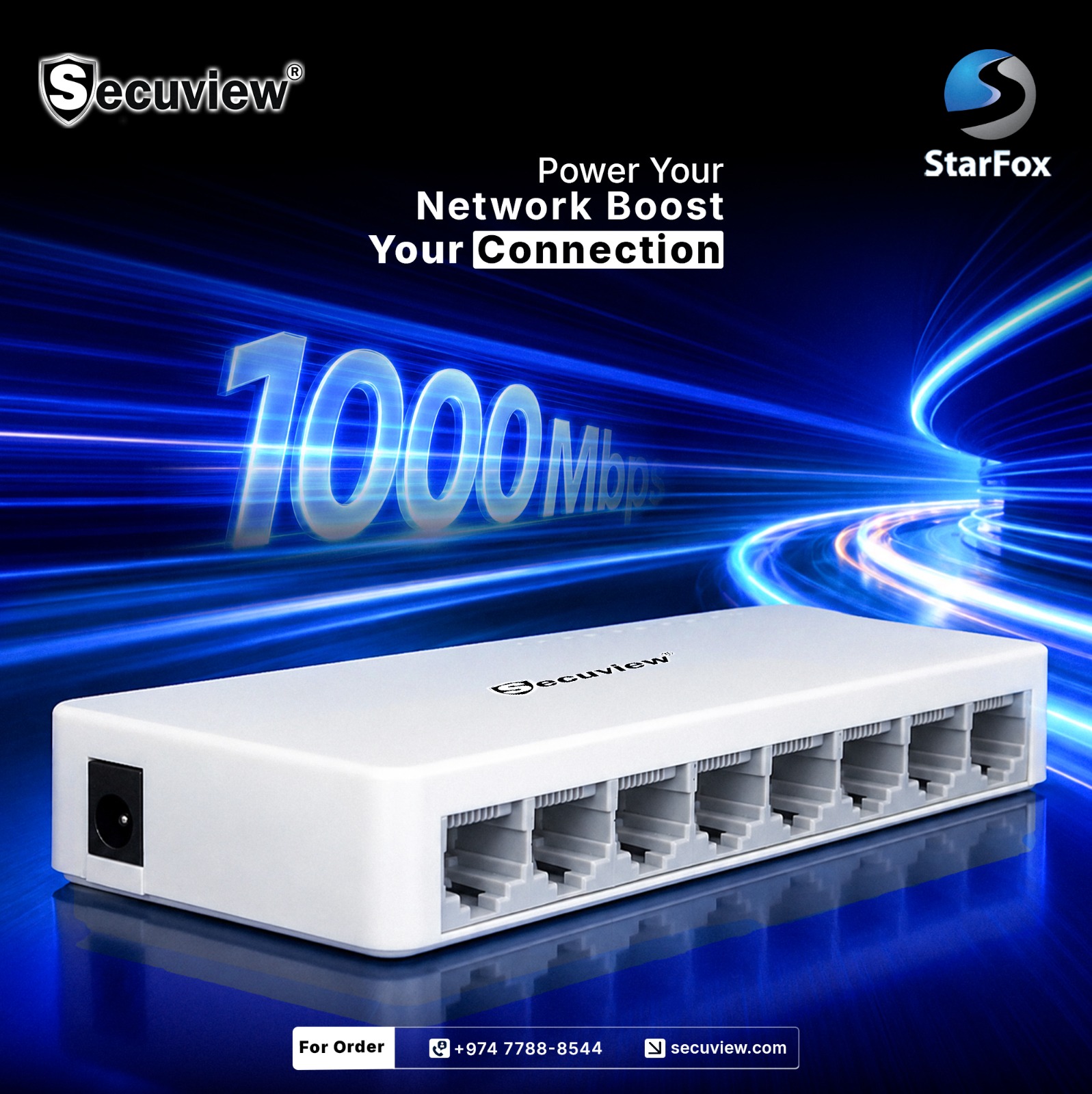 Secuview 8-Port Gigabit Network Switch For Sale