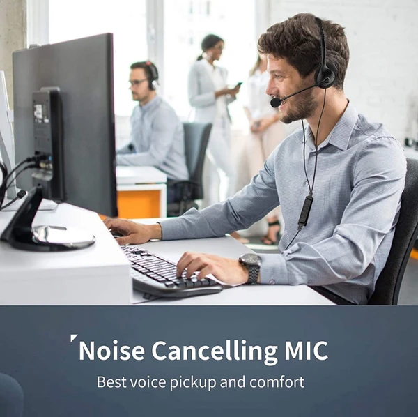 USB Headset Headphone With Microphone Noise Cancelling For PC Computer Call Chat64851988886913124