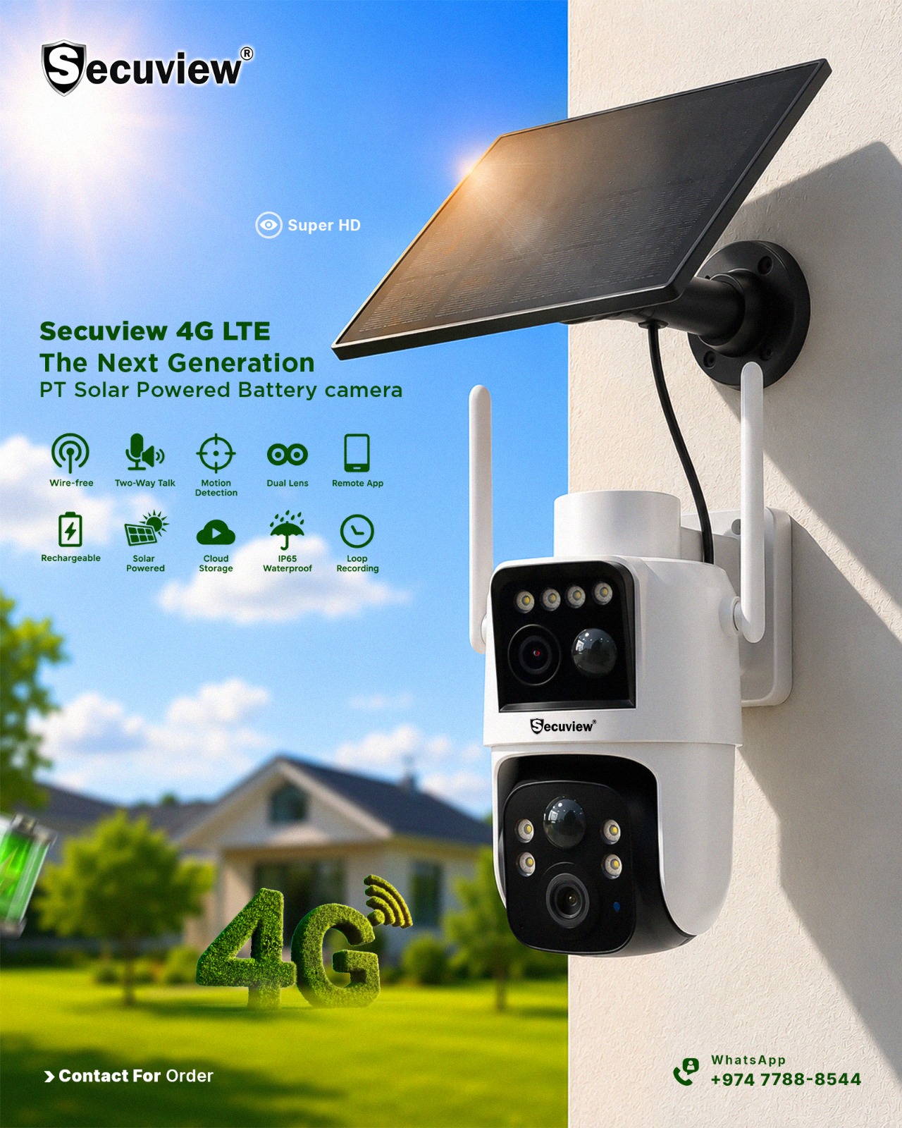 Secuview 4G LTE Solar PT Camera - Like New For Sale