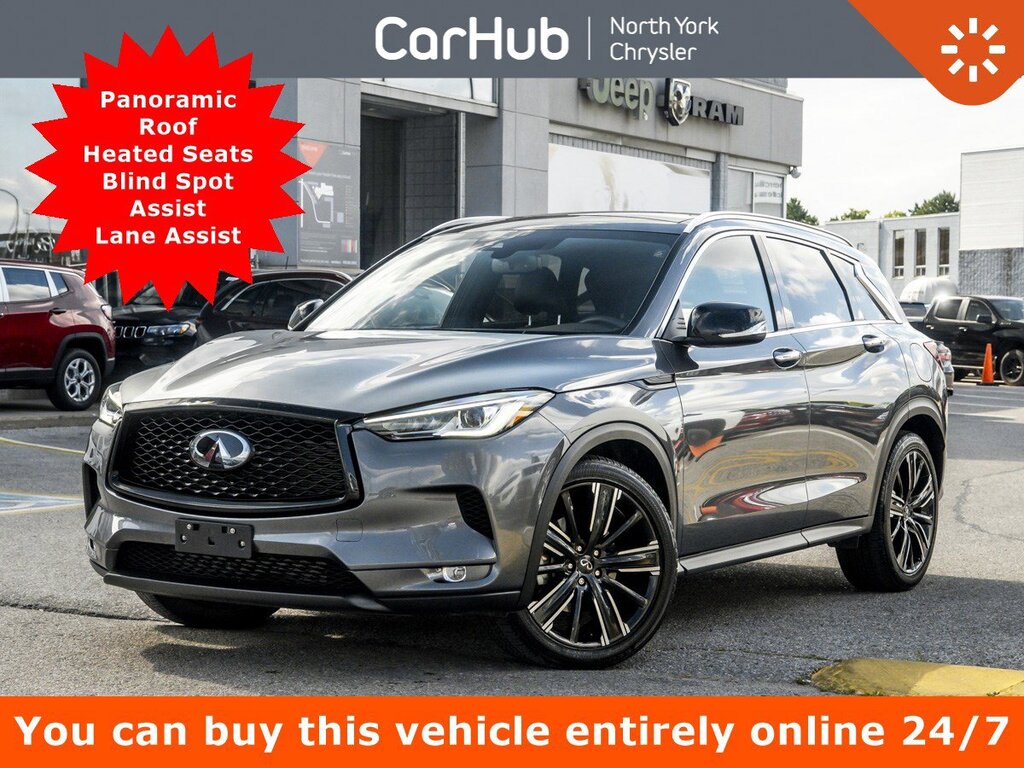 2022 INFINITI QX50 LUXE I-LINE AWD Panoroof Heated Seats Blind Spot L