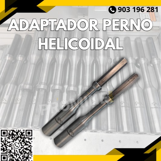 Sale of adapters for underground helical bolts