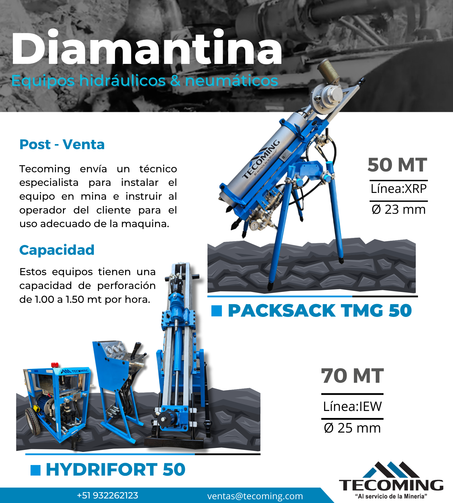 Servicio de Perforación Diamantina con Instalación y Entrenamiento