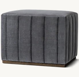 Rex Channel-Tufted Rectangular Stool - Oak Base65107070777347121
