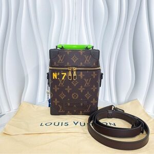 Louis Vuitton Brown Monogram Belt Bag with Green Accent