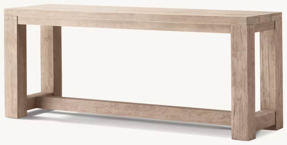 Consola rectangular de teca con vigas francesas65027680734210122