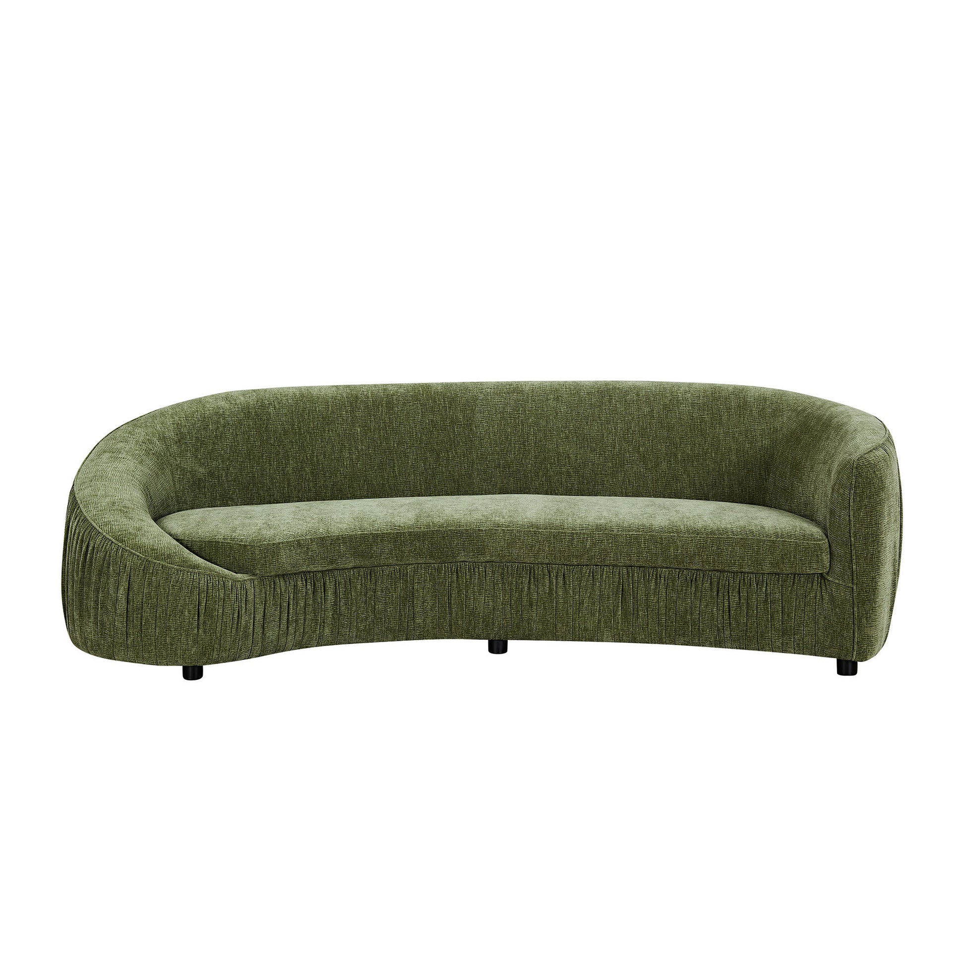 92.13 Inch Modern Design Curved Shaped Sofa Couch for Living Room,Upholstered Fabric 4-Seat Sofa No Need to Assembly Couch for Apartment,Green W2582P23148863887519357955121