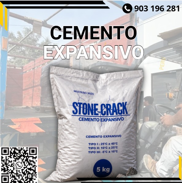 Servicio de suministro de cemento expansivo para demolición