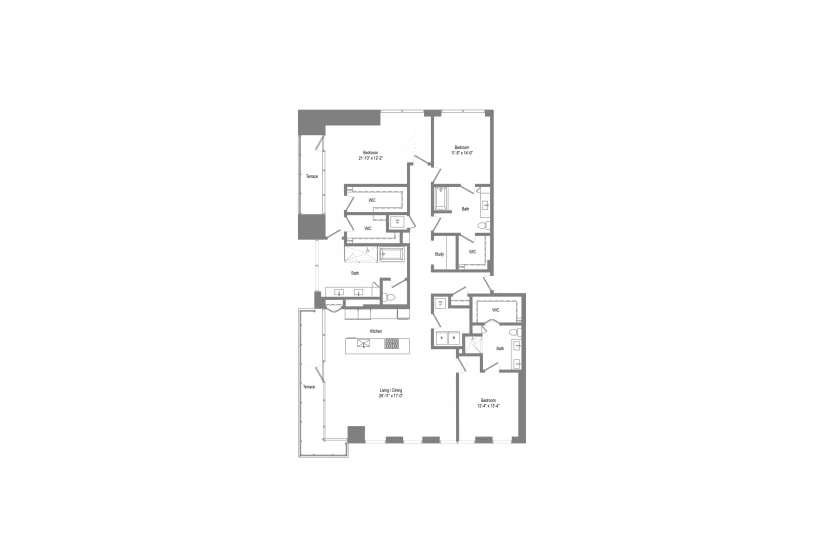 The Bowie, Austin  3 Bed 3 Bath