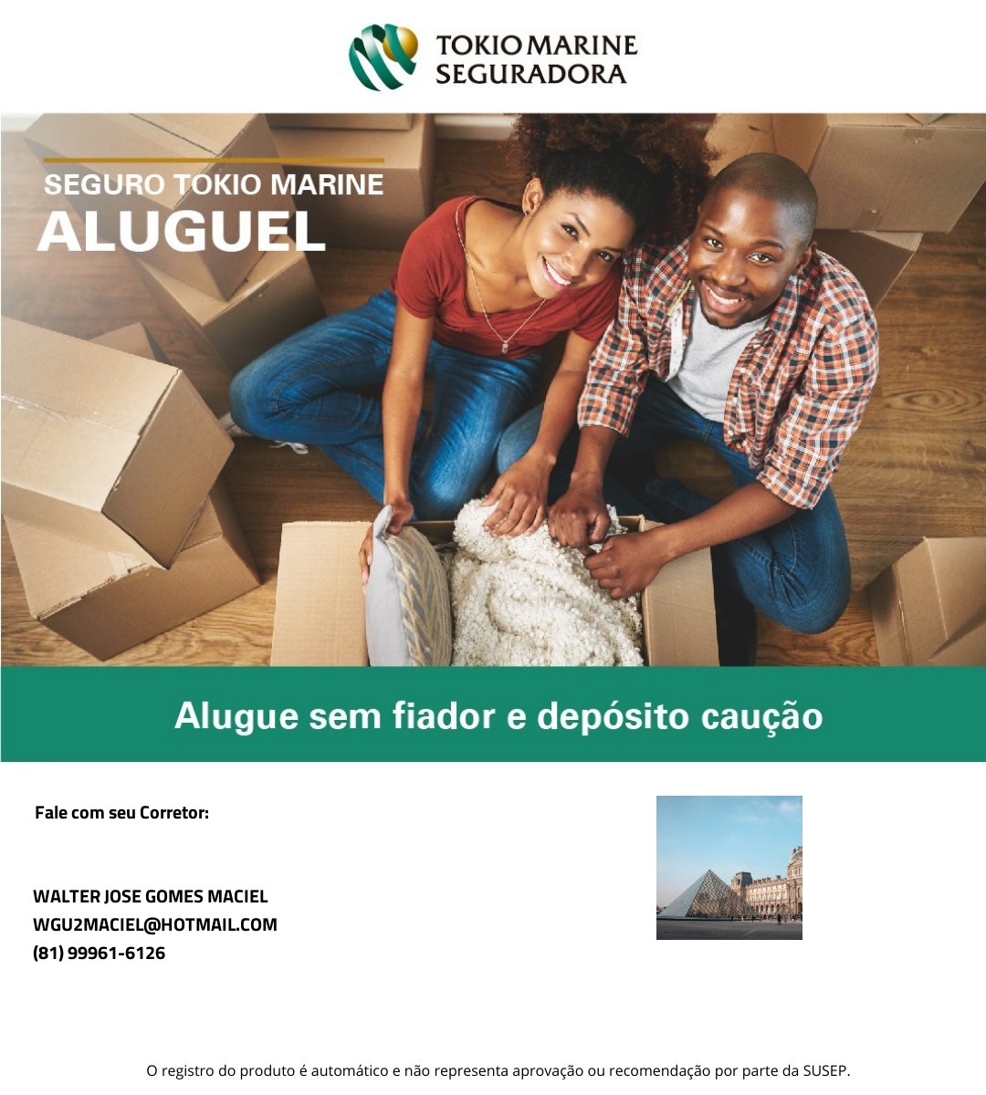 Seguro de Aluguel sem Fiador com Serviço Tokio Marine