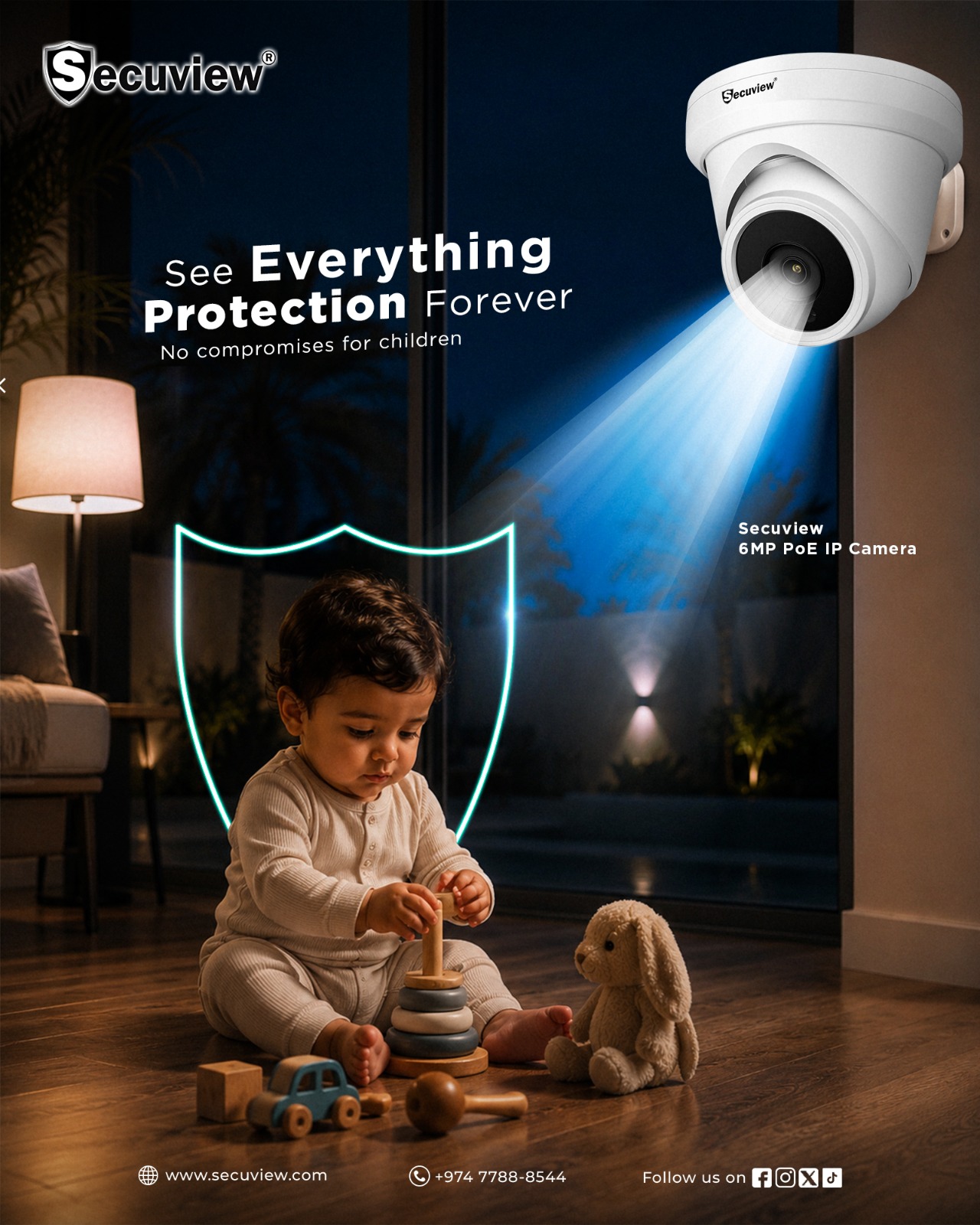 Secuview 6MP PoE IP Camera - Auto Tracking For Sale
