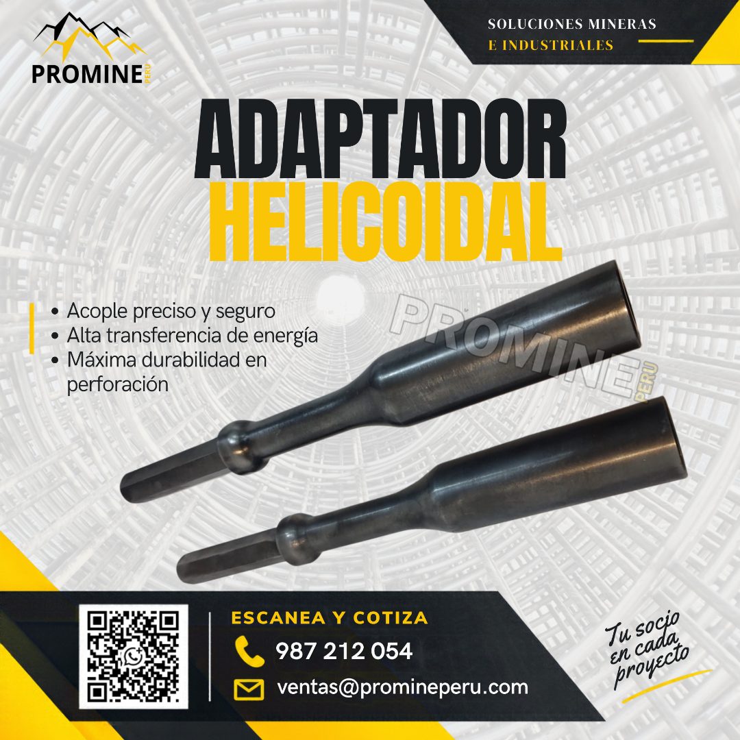 Servicio de suministro de adaptadores helicoidales para perforación