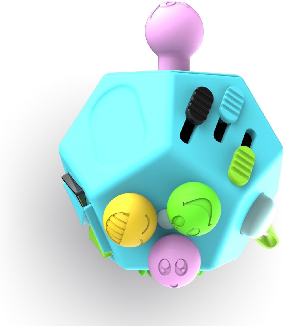 Fidget Dodecagon 12-Lados Juguetes de Fidget Cubo Alivia el Estrés Cielo Azul63701346541059122