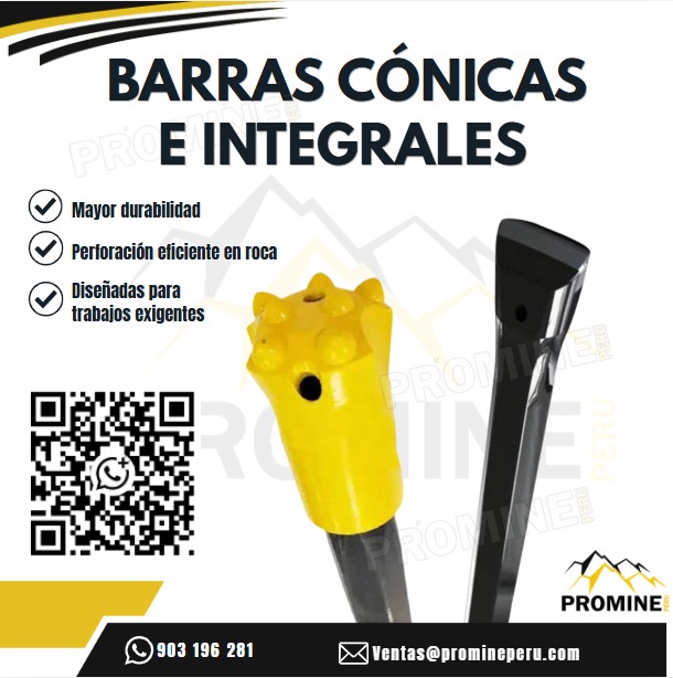 Proveemos Barras Cónicas Integrales para Minería con Experiencia