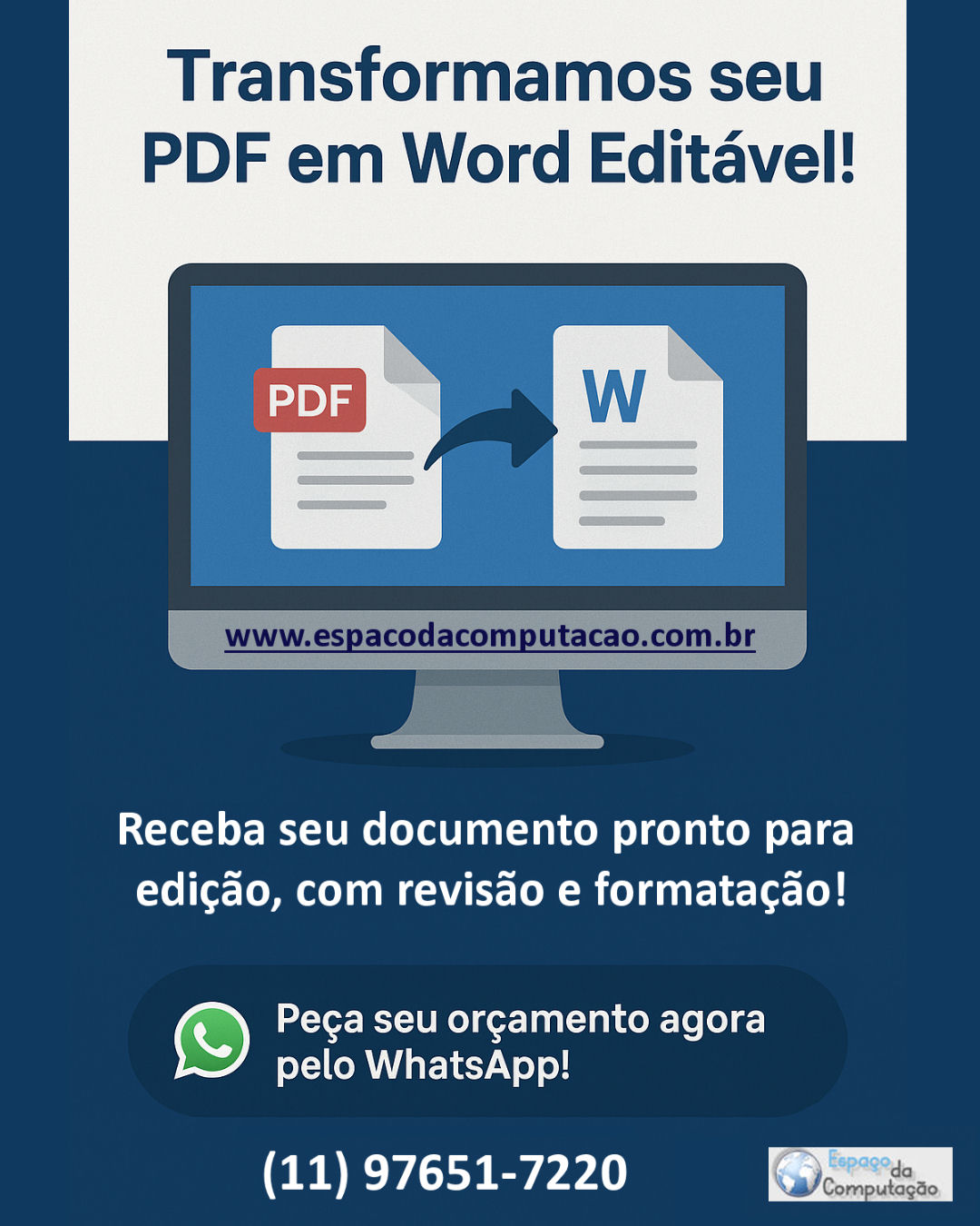 Serviço de Conversão de PDF para Word Editável