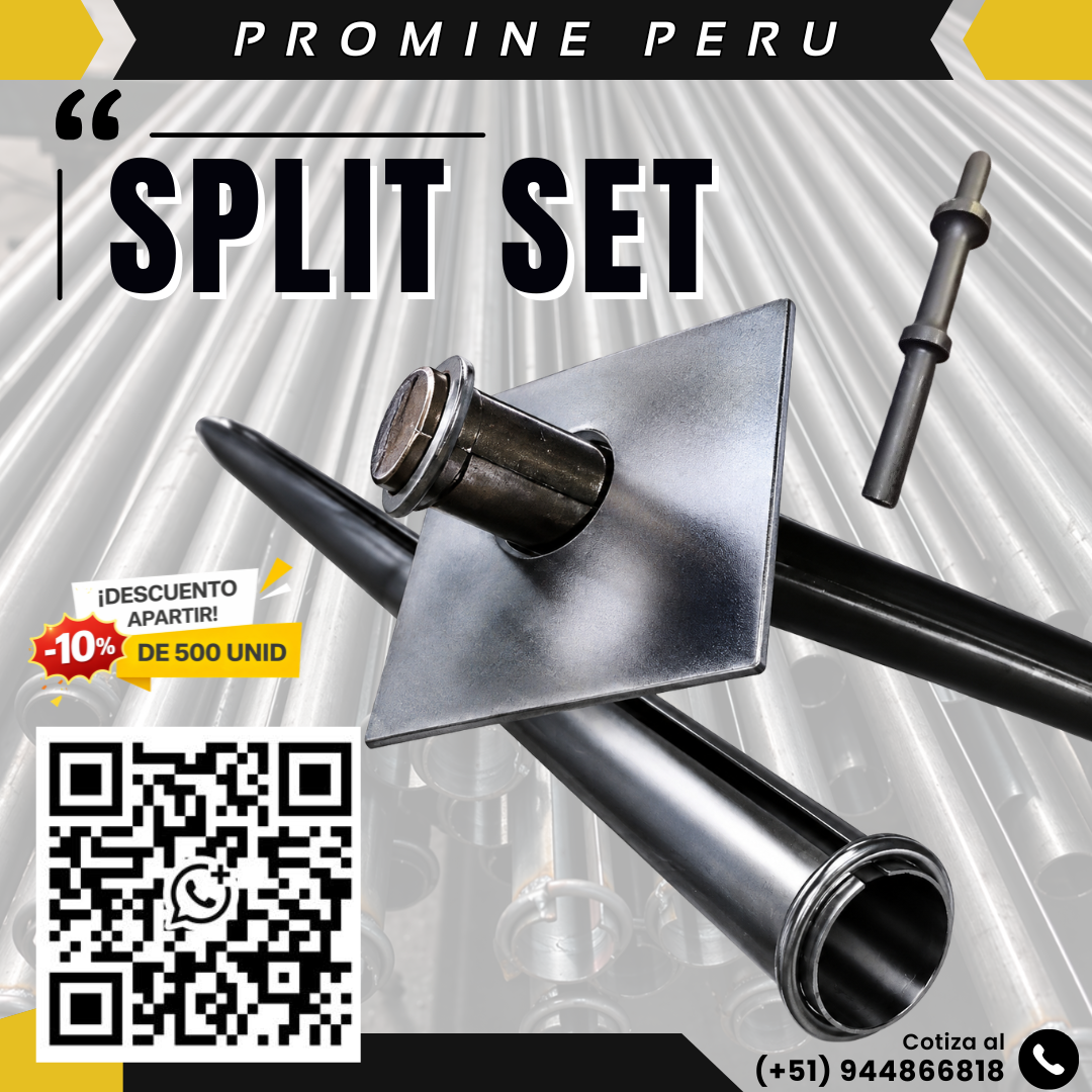 Proveemos Anclaje Split Set para Minería con Soporte Experto