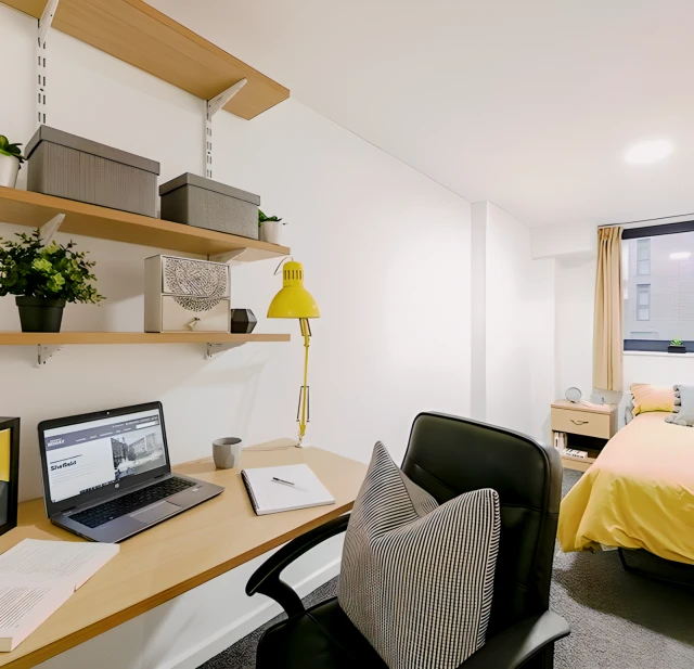 Bright double ensuite bedroom close to the Weston Park Museum residence near Edward Street, Sheffield