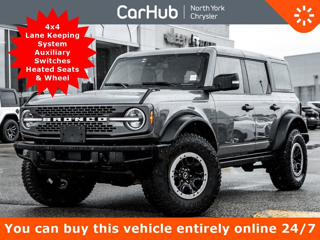 2024 Ford Bronco Badlands 4x4 Lane Keeping Sys Aux Switches Heated