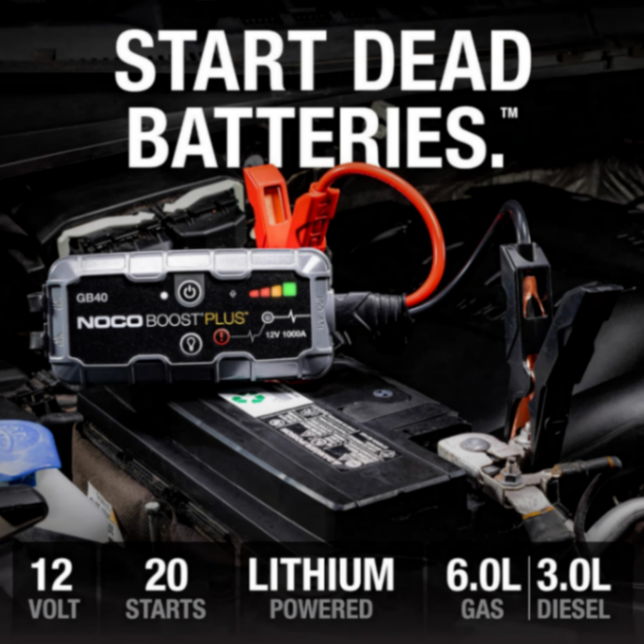 NOCO Boost GB40: 1000A UltraSafe Jump Starter – 63050333998977121